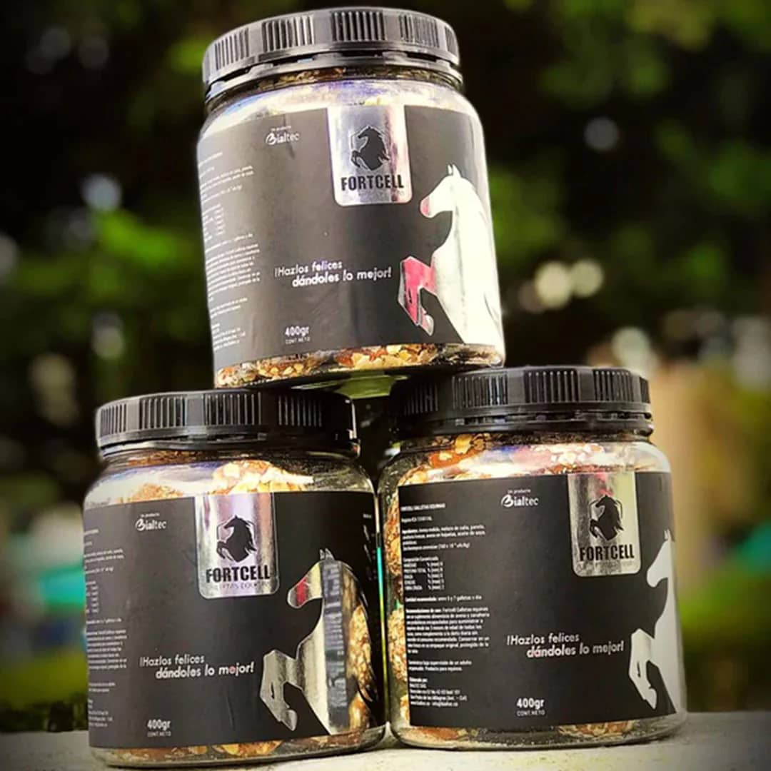 Snacks galletas Fortcell nutritivas y probióticas caballos