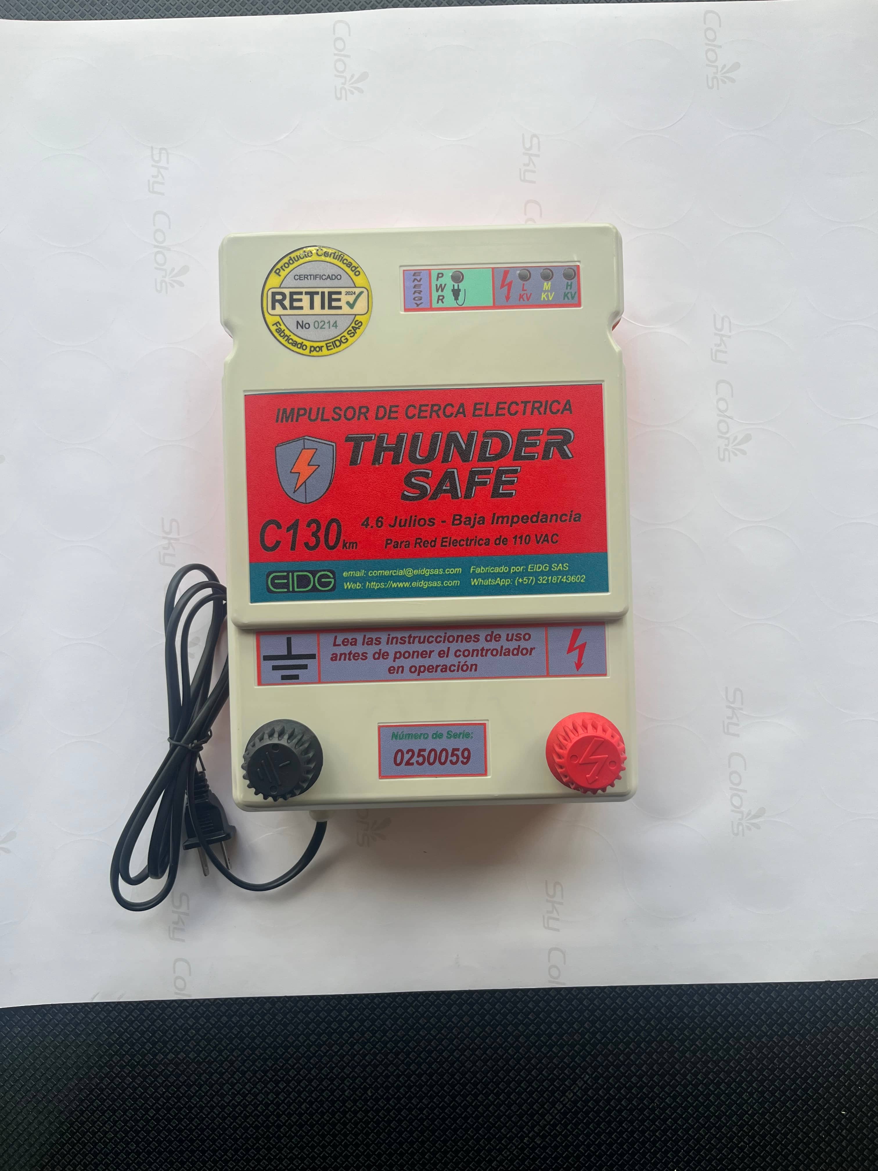 Impulsor de Cerca Eléctrica Thunder Safe C130