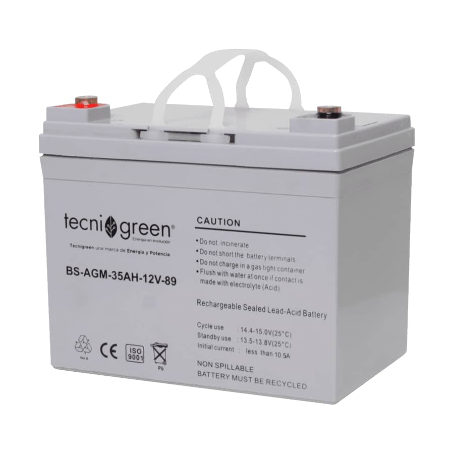 Batería Solar 12v 35ah AGM Recargable - Tecnigreen