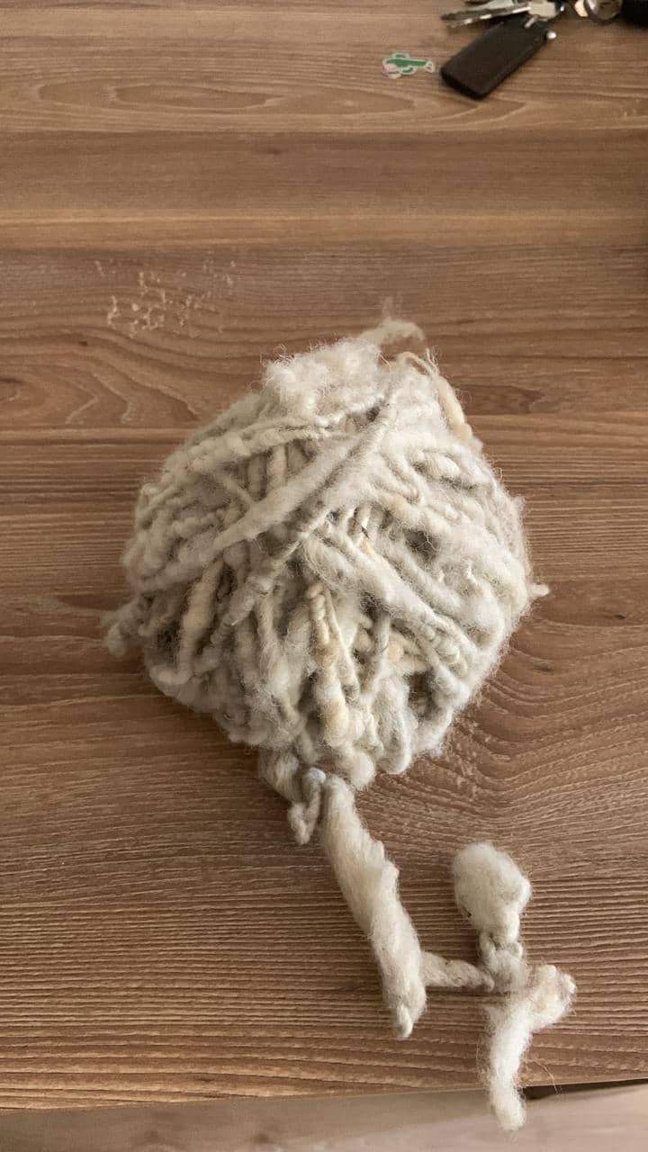 Madeja de Lana Blanca (500 g): $40.000
