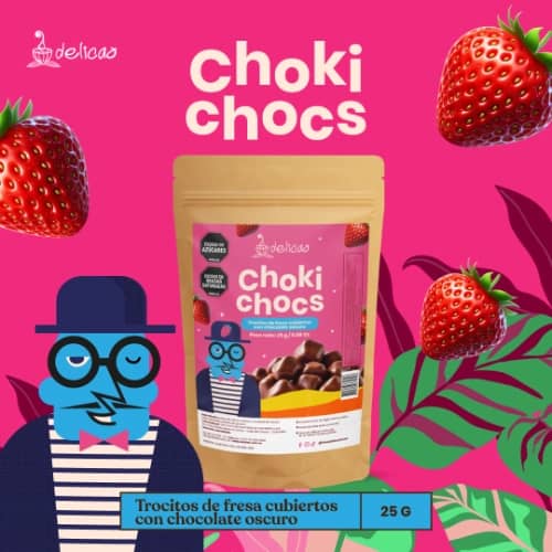 Choki Chocs de Fresa 70% x 25 Kg