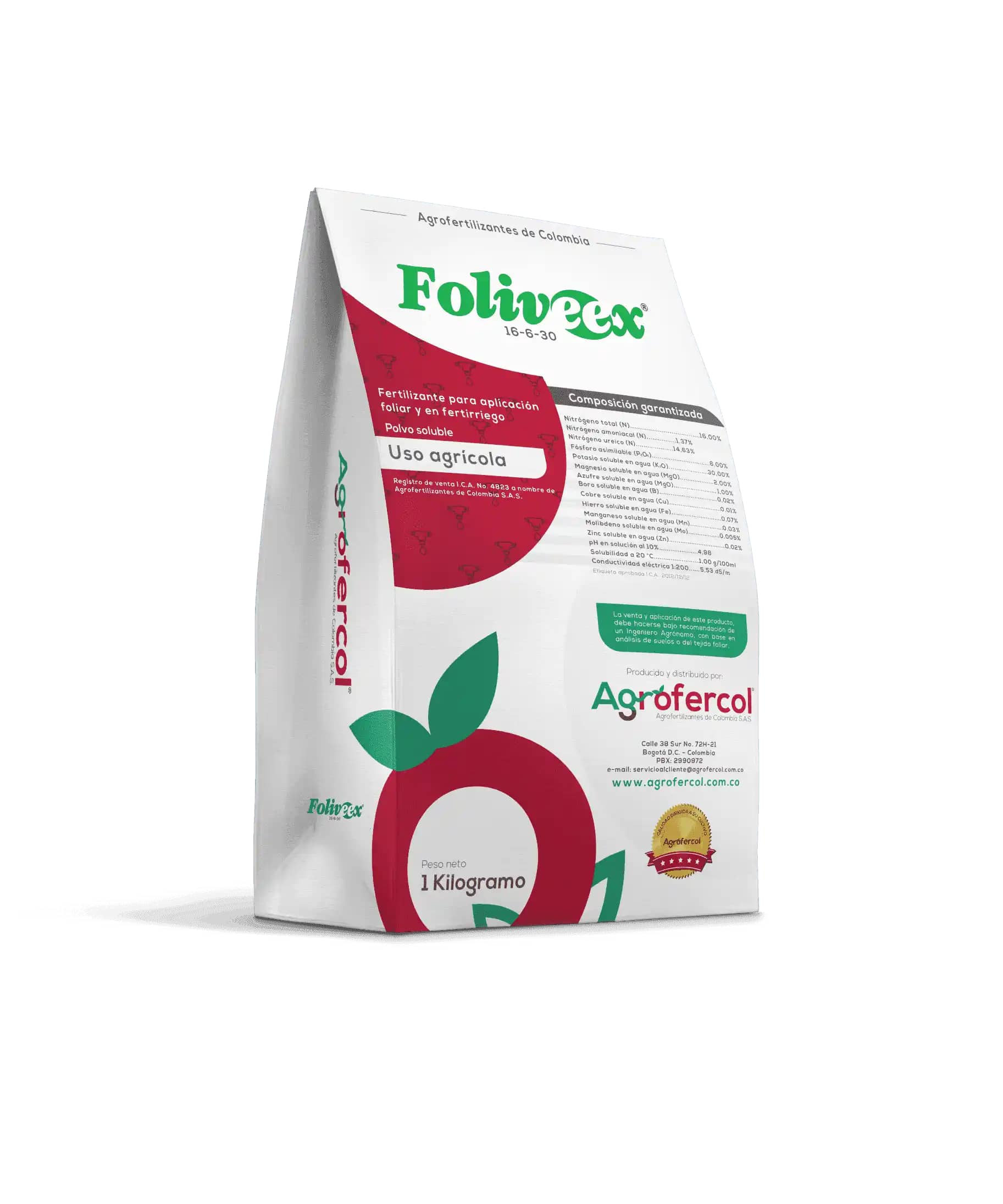 Foliveex Fertilizante Hidrosoluble Agrofercol