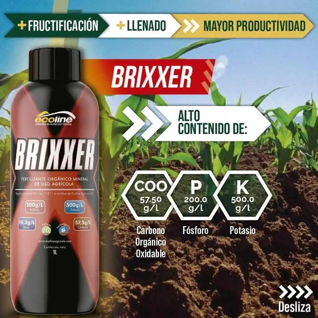 Fertilizante Brixxer, orgánico mineral de uso agrícola.