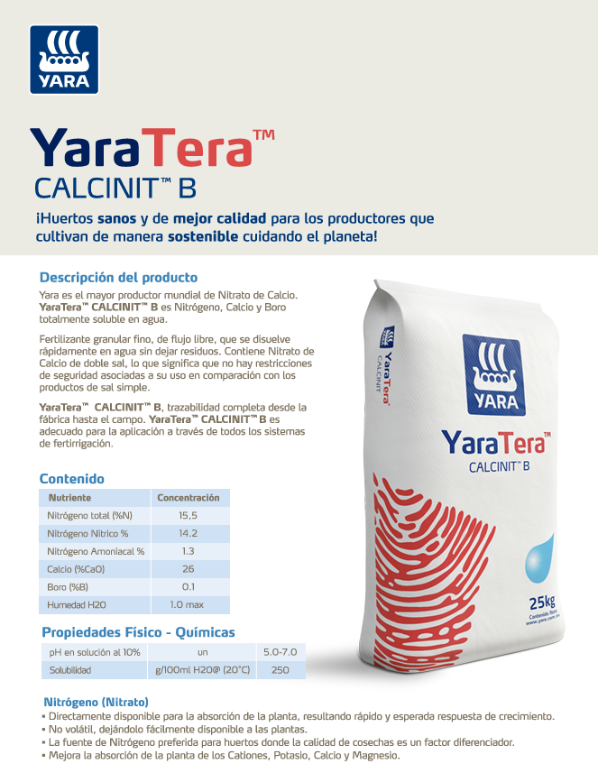 Fertilizante YaraTera Calcinit B