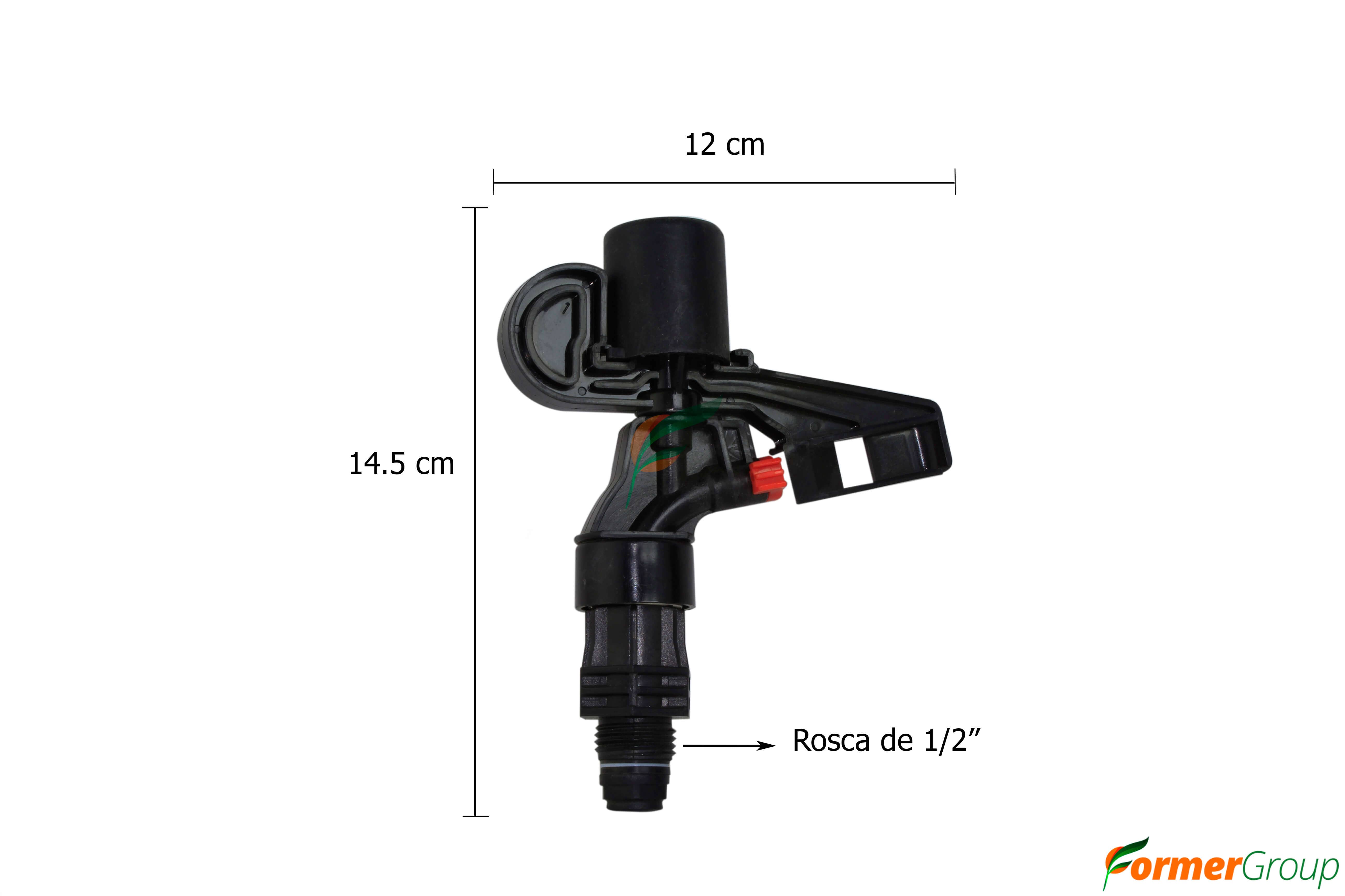 Aspersor giratorio 360° de 1/2"