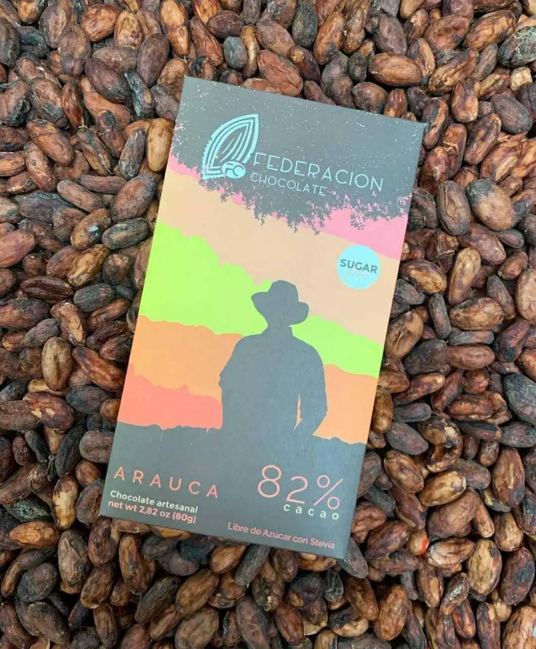Barra de chocolate Arauca 82% cacao x 80gr