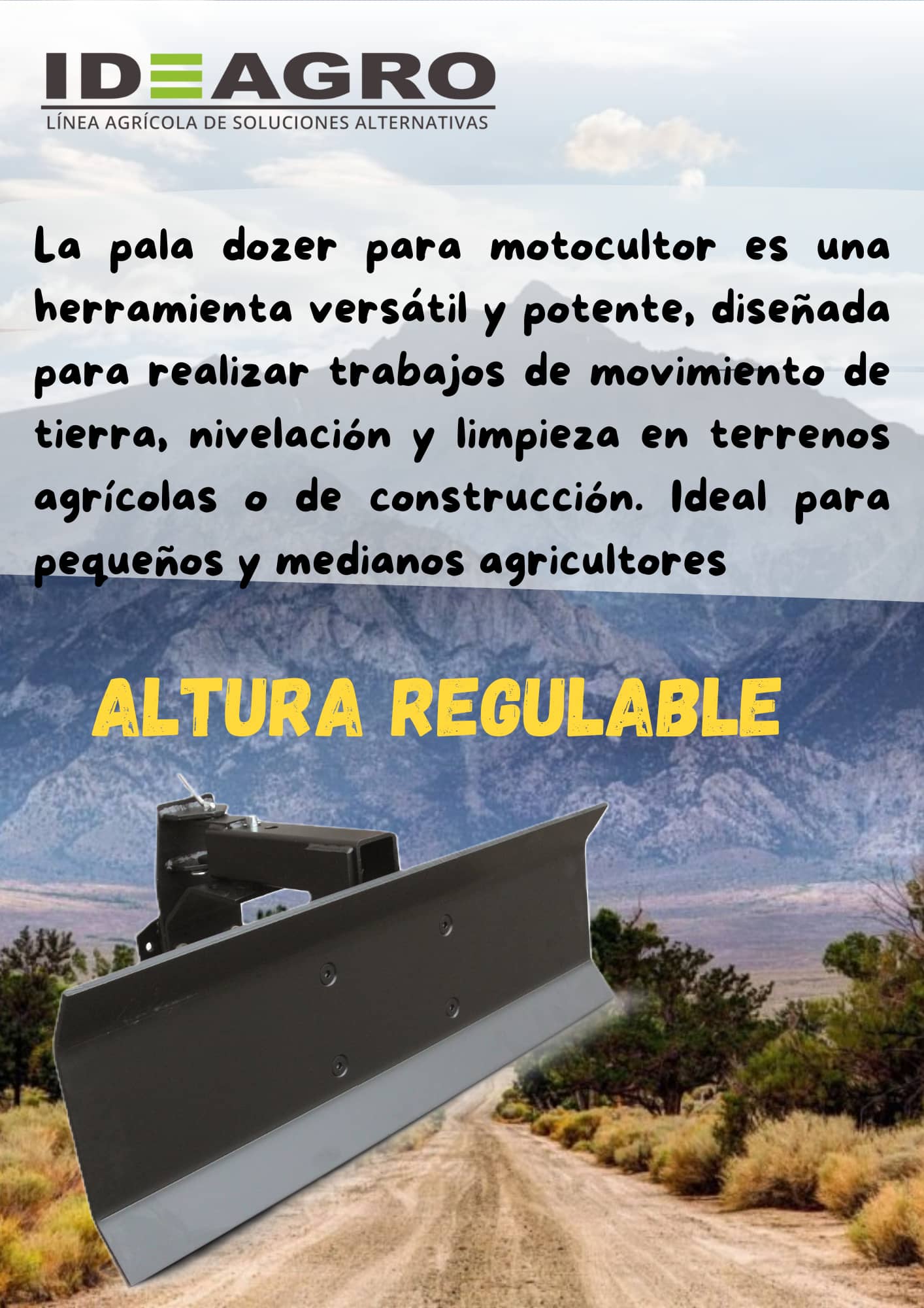 Pala Dozer para Motocultor