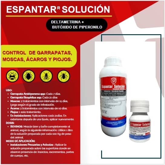 Espantar Solución 100 ml – Control de parásitos externos