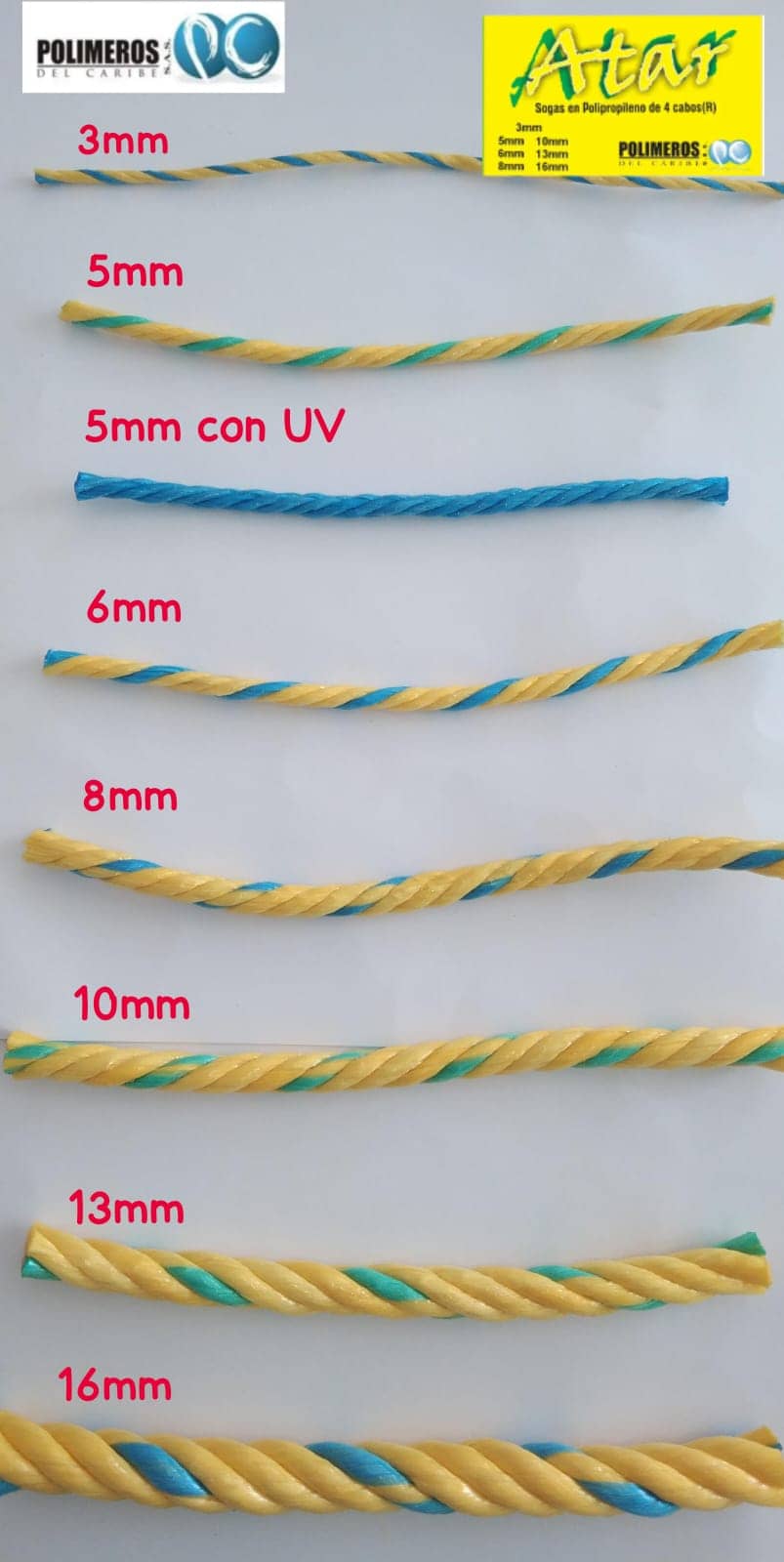 Soga retorcida Atar 3mm x 1.000mt | Resistencia y flexibilidad