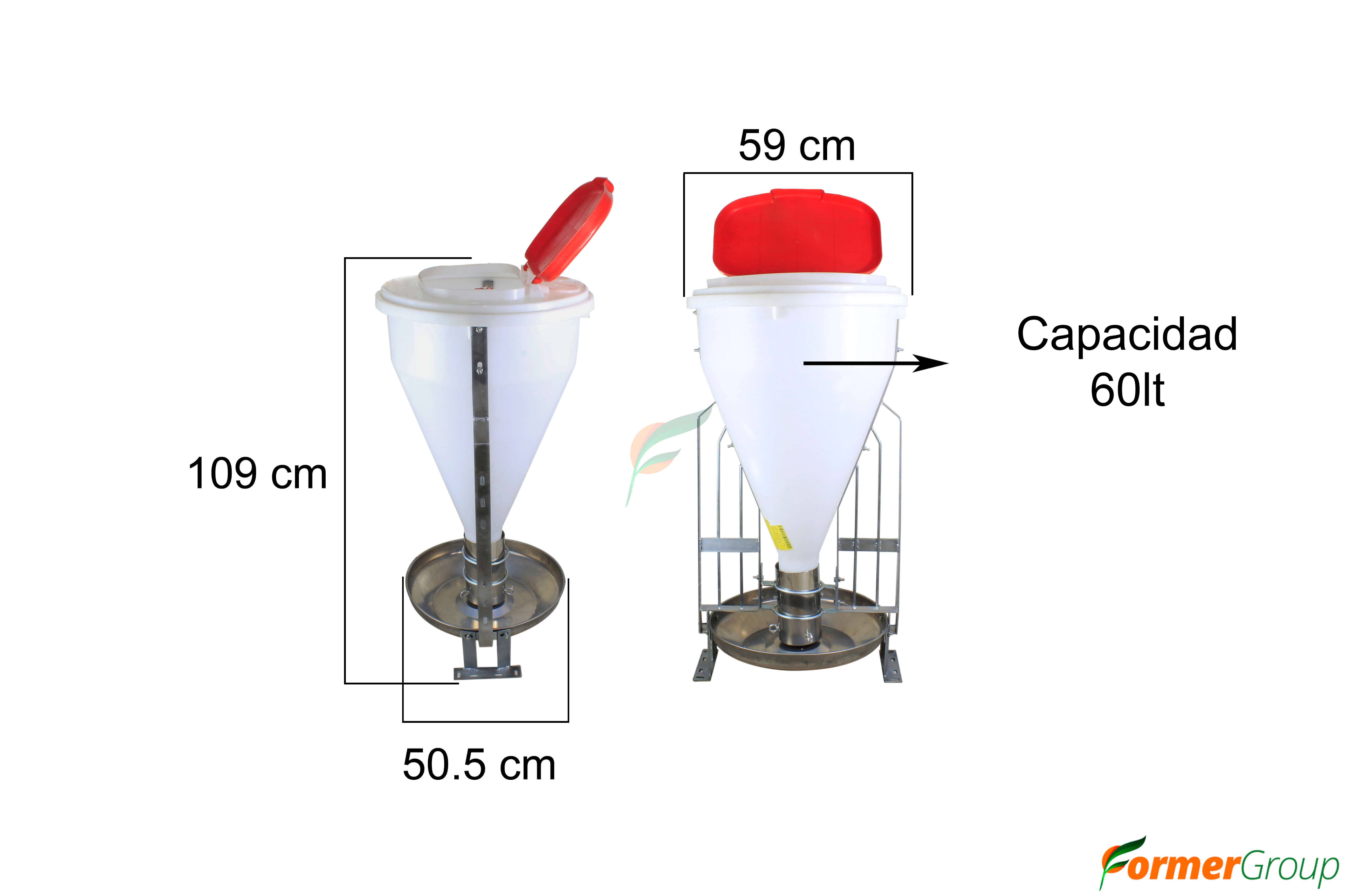 Comedero Automático para Cerdos Tolva 60kg