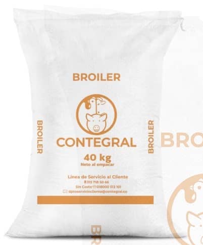 Alimento para pollos de engorde Broiler Pel x 40 kg - Contegral