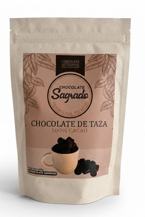 Chocolate de mesa 100% cacao natural vegano sin azúcar
