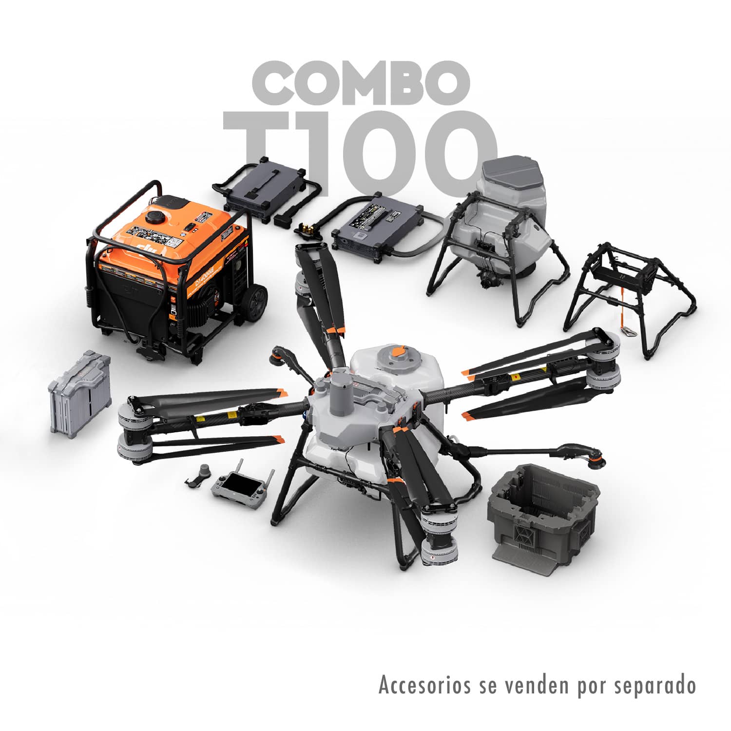 Dron agrícola DJI AGRAS T100 para grandes extensiones