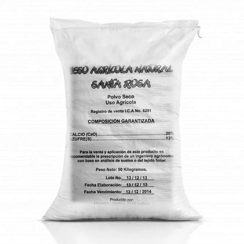 Acondicionador de suelo Yeso Agrícola x 50 Kg