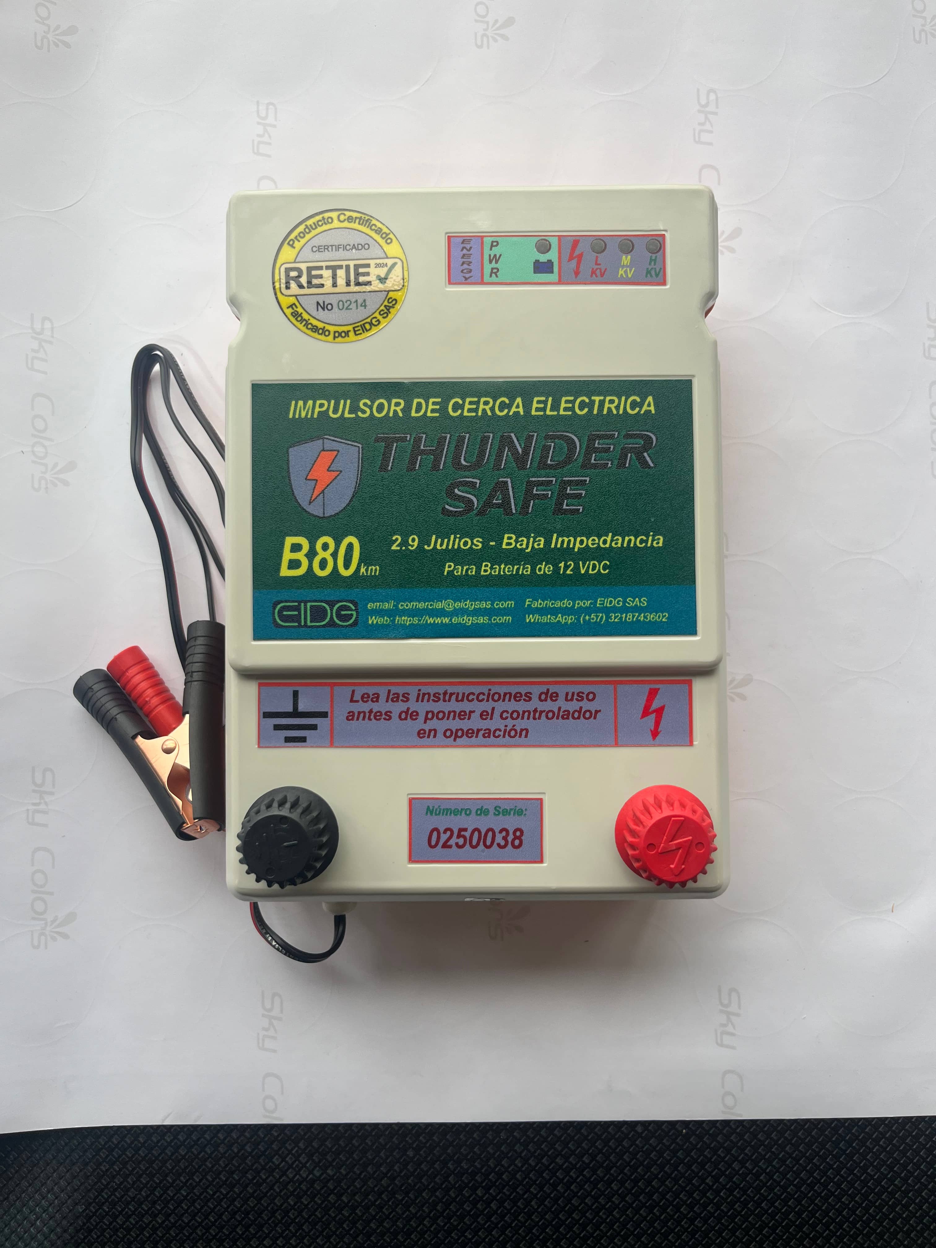 Impulsor de Cerca Eléctrica Thunder Safe B80