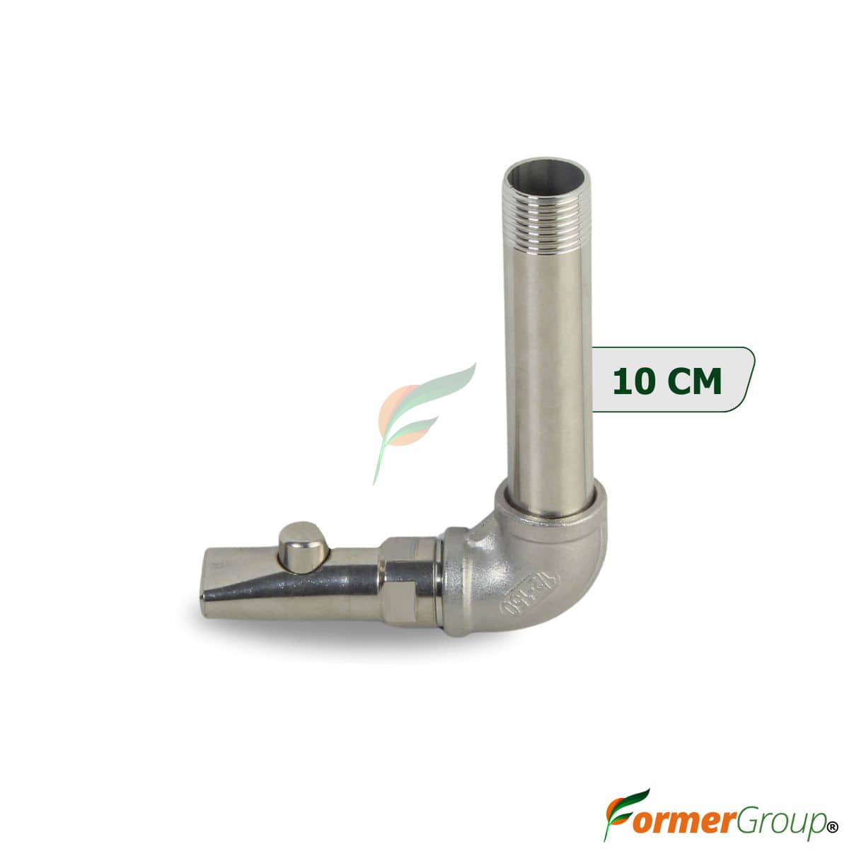 Kit Bebedero Lechones Botón 1/2 Codo 10cm Acero Inox