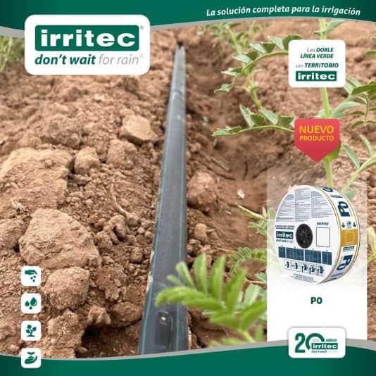 Cinta de Riego P0 Cal 8000 X 15 CM x 2.400 MTS  en  Linea Irritec