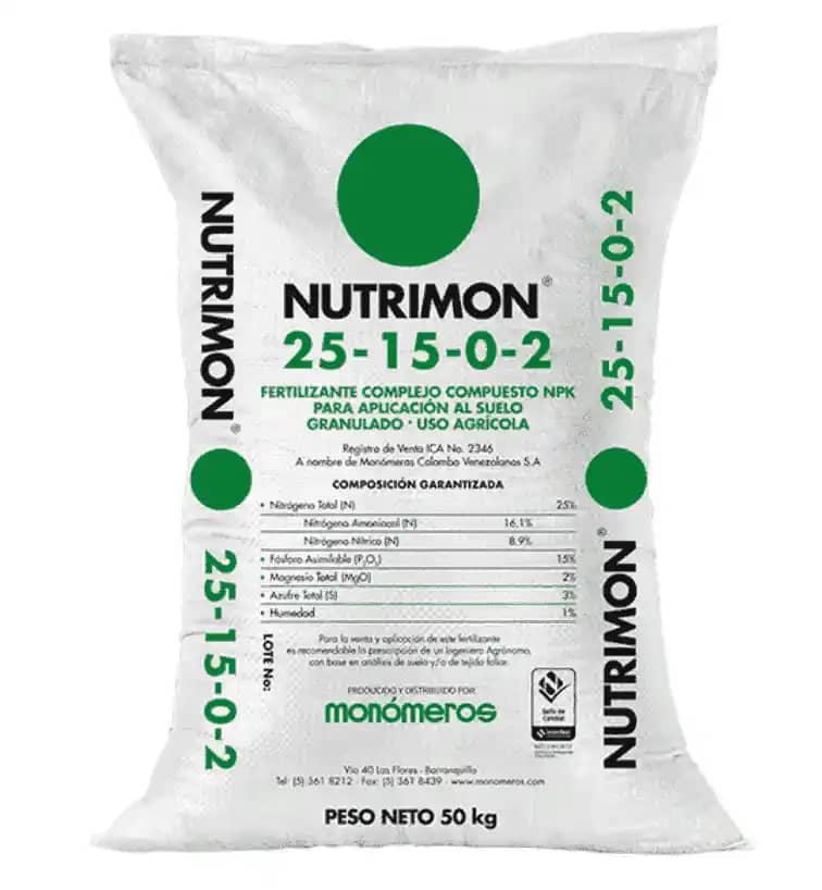 Fertilizante Complejo Edáfico Nutrimon 25-15-0-2 x 50 kg