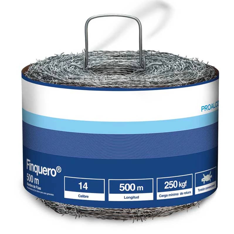Alambre de Púas 14 x 500 Mts Finquero | Alta Resistencia