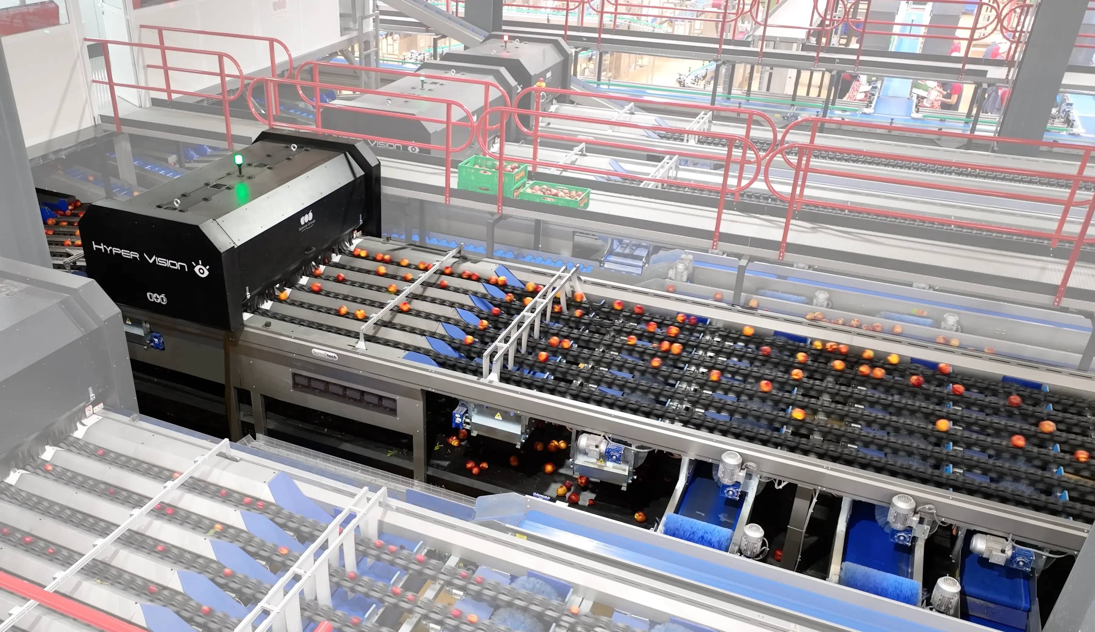 Calibrador Hyper Vision para clasificación óptica de fruta con IA