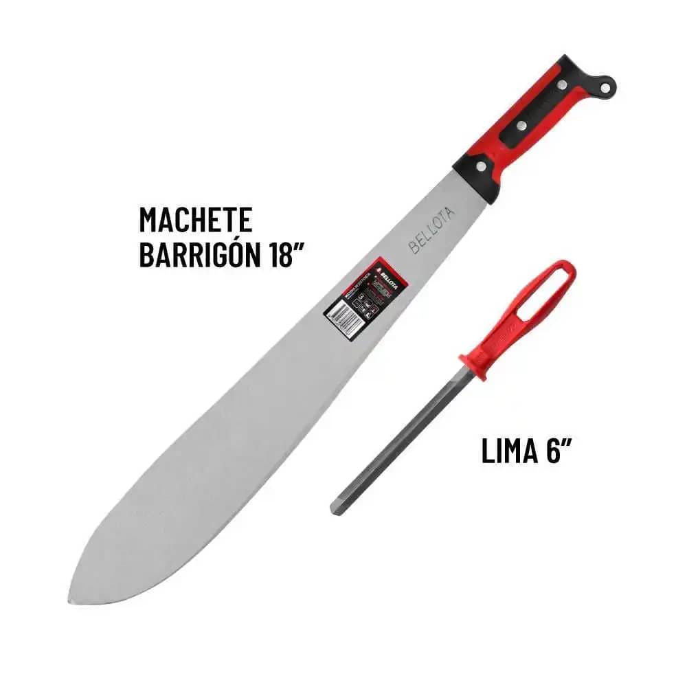 Kit Lima 6" + Machete Barrigón 18" - Bellota