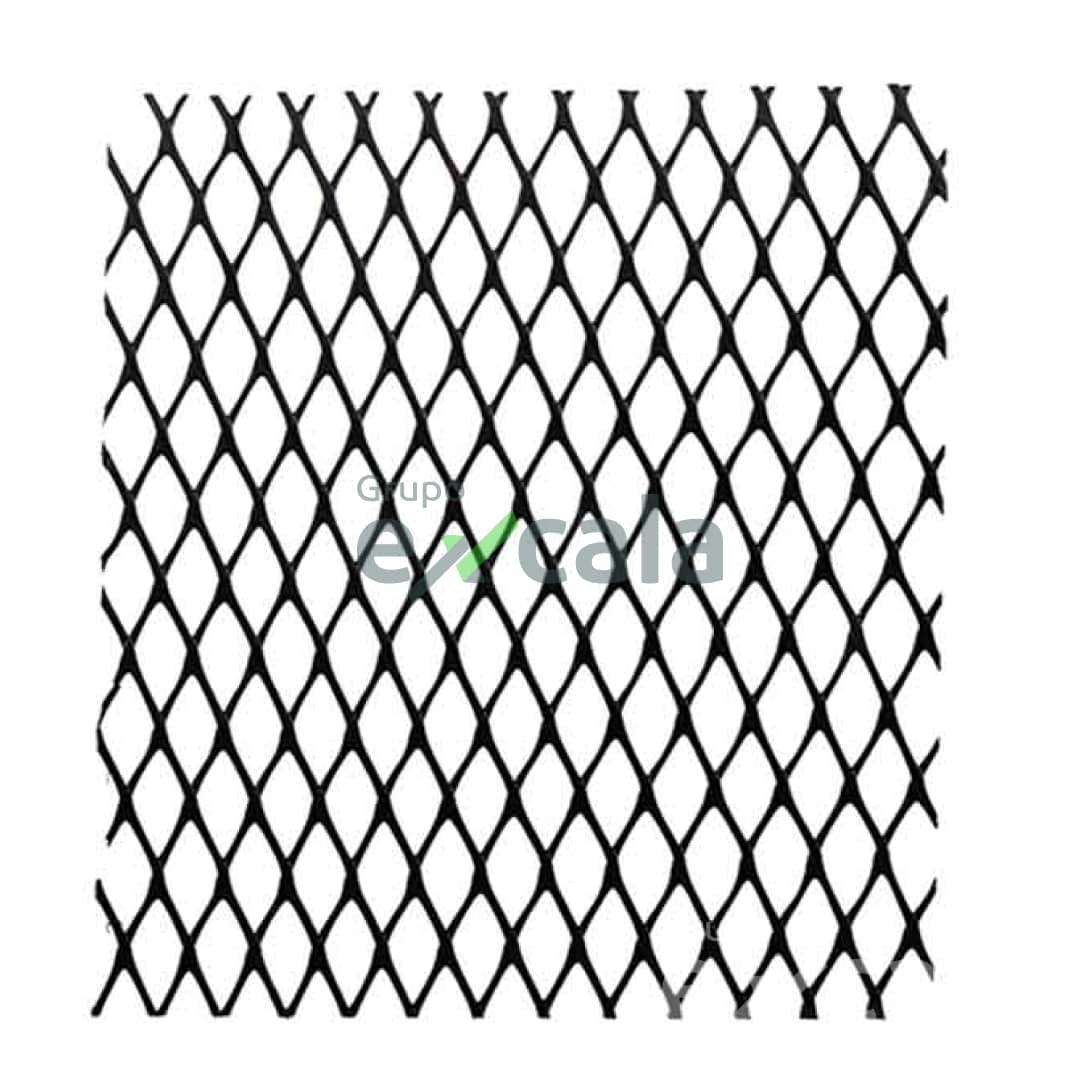 Malla Diamante Excala Negra 7x7mm 1x30m UV 2 años