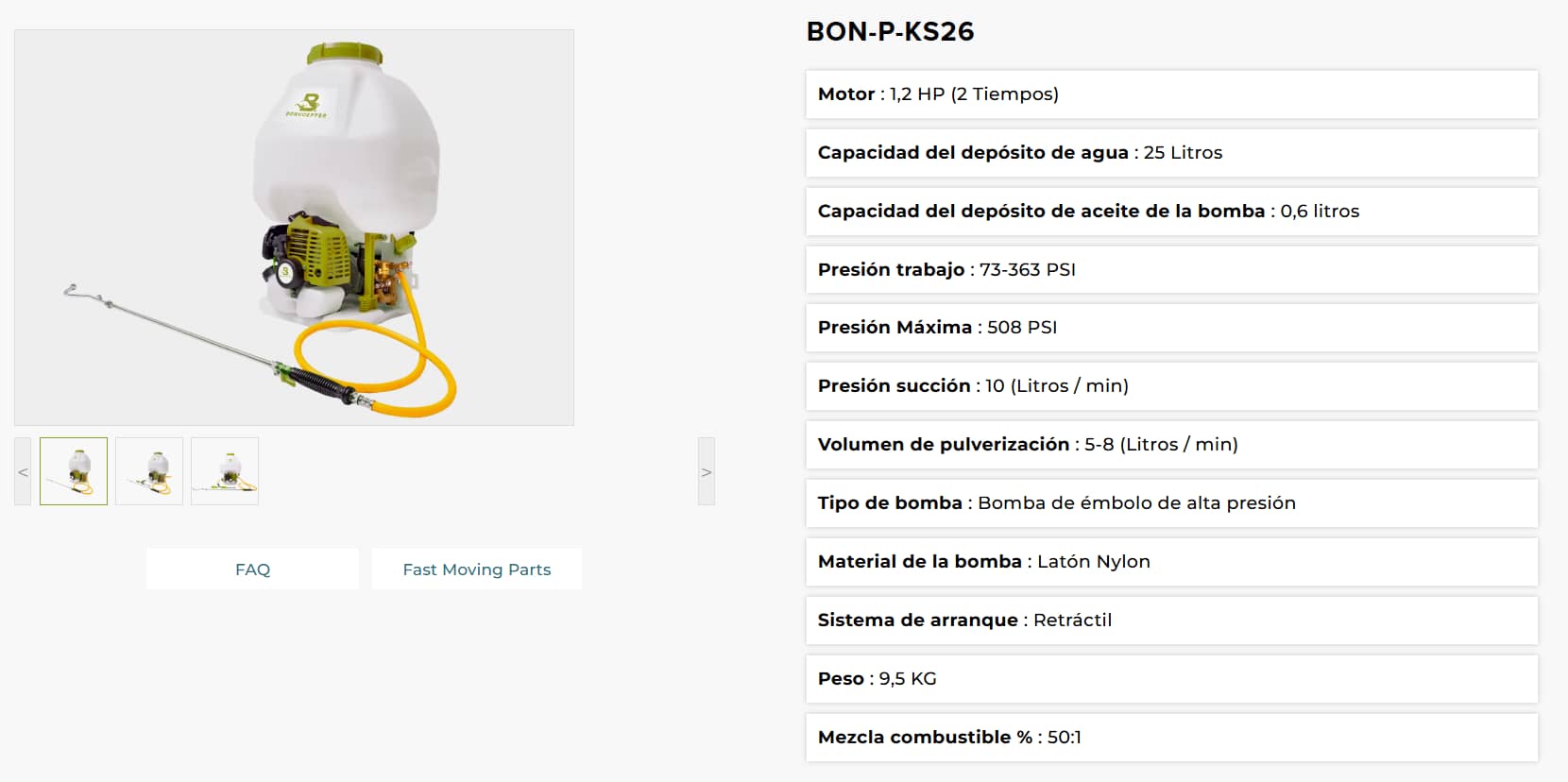 Fumigadora de Mochila Bonhoeffer 26CC | Potencia portátil para uso agrícola y profesional