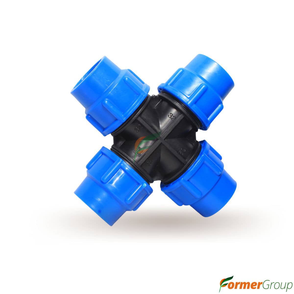 Conector Cruz 32mm PE Riego para Riego  y agricultura