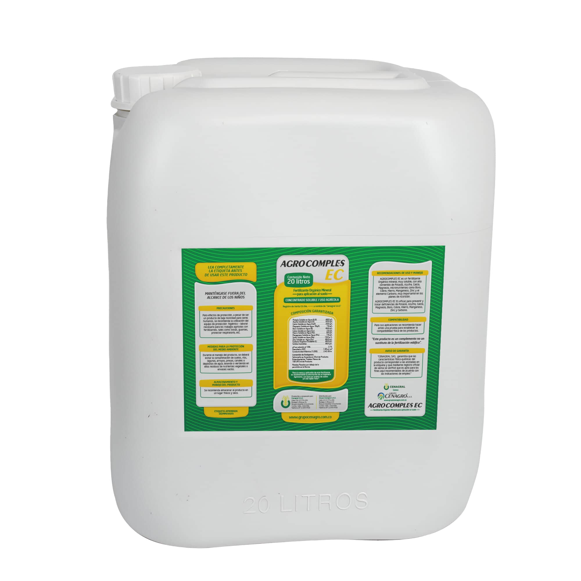 Agrocomples EC 20 Lt – Fertilizante Foliar Zinc y Boro