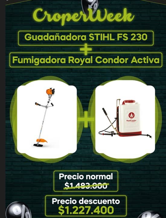 Guadañadora STIHL FS 230 + Fumigadora Royal Condor