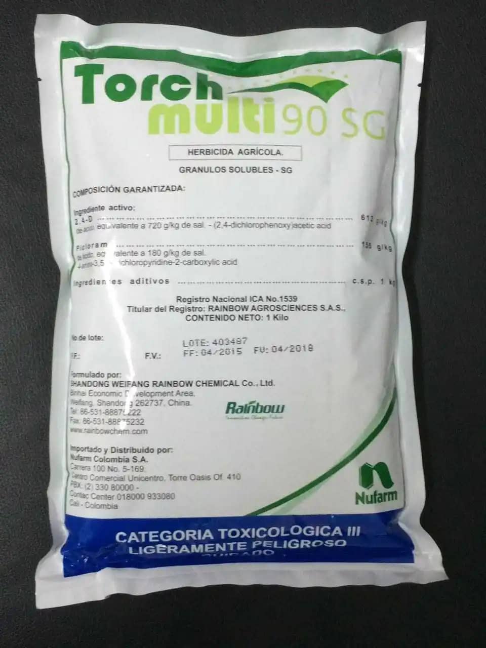 Herbicida Torchmulti 90SG para el control de malezas