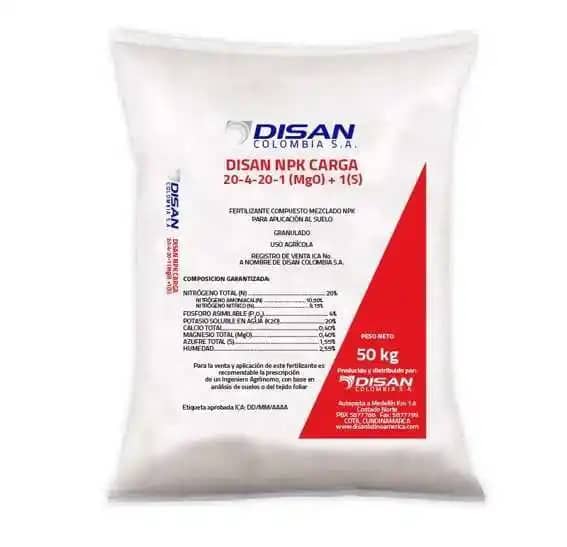 Fertilizante Disan NPK Carga 20-4-20-1-1 x 50 Kg