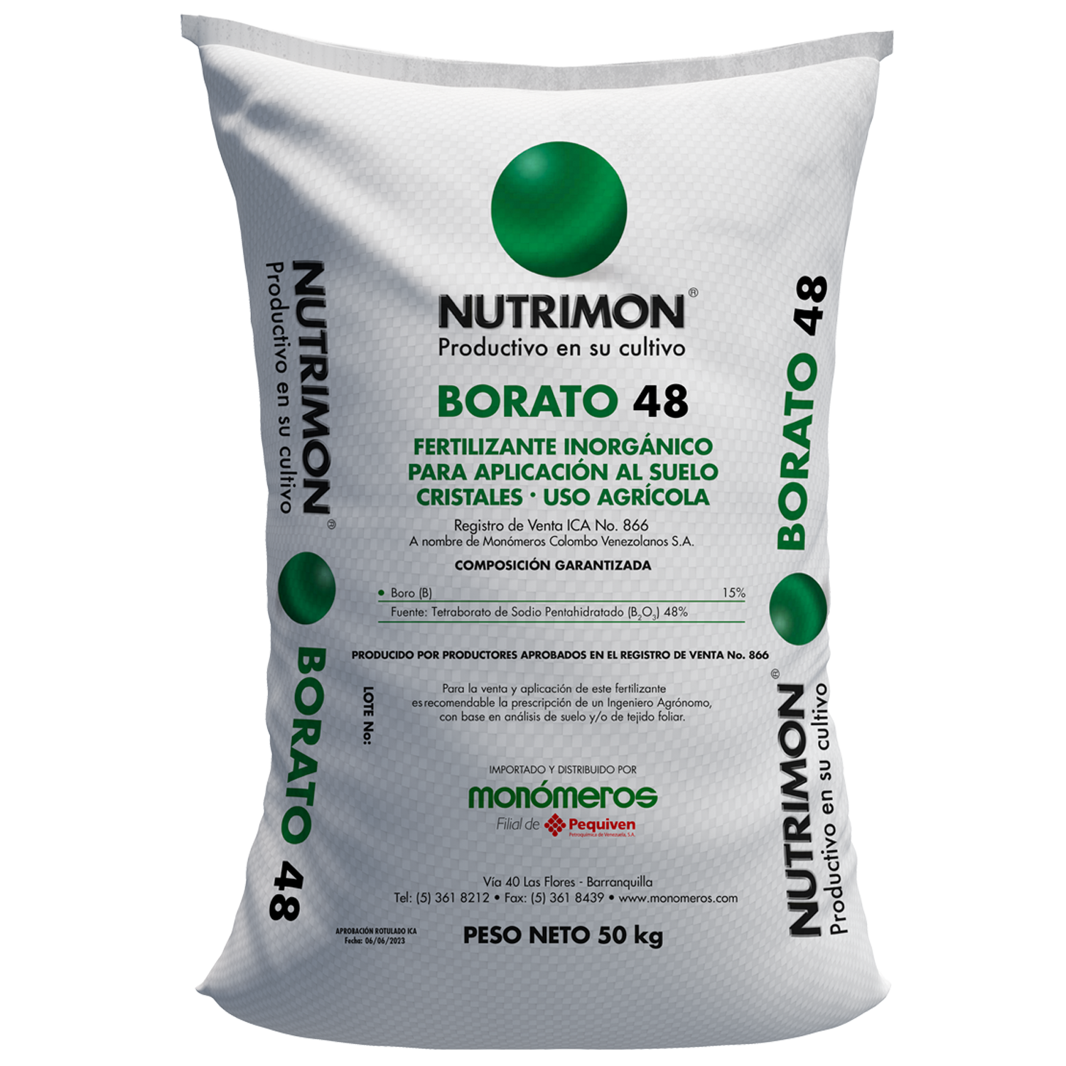 Fertilizante Simple Borato 48 x 50kg