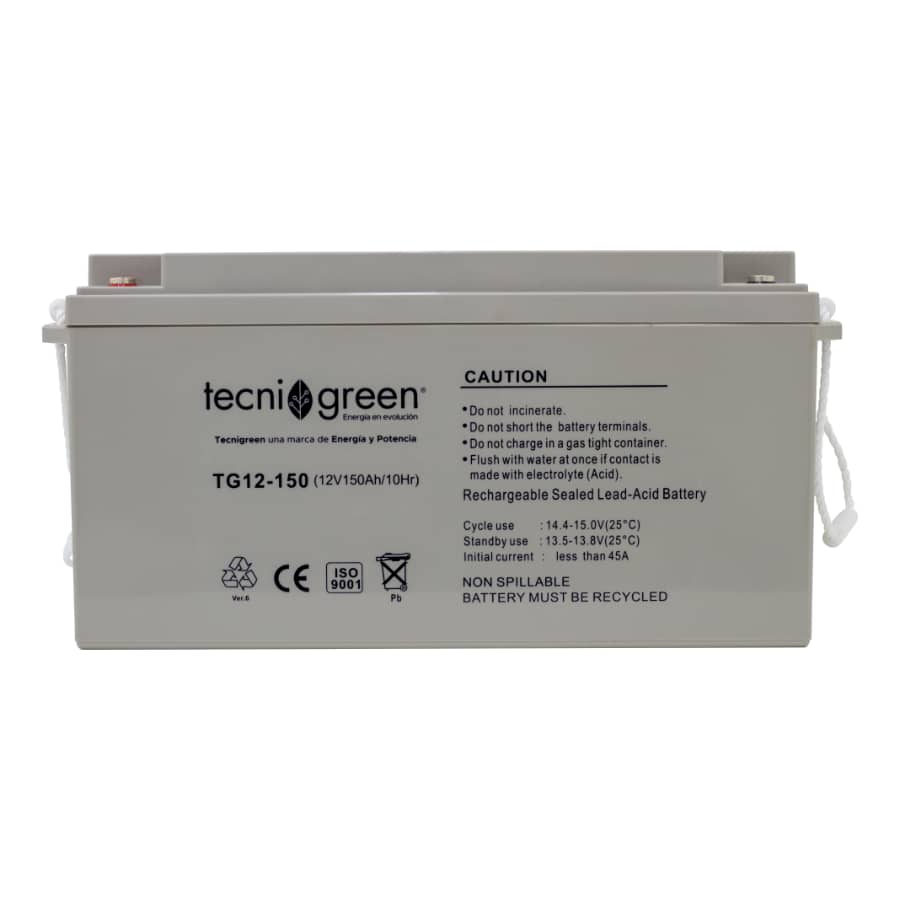 Batería Solar 12v 150ah AGM Recargable Tecnigreen