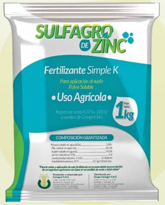 Fertilizante Sulfagro de Zinc x 1 kg - Cenagro