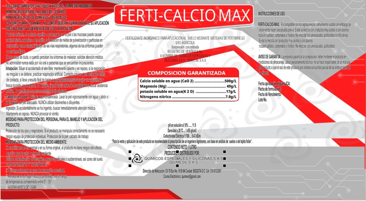 Ferti-Calcio Max | Líquido de Alta Concentración en Calcio
