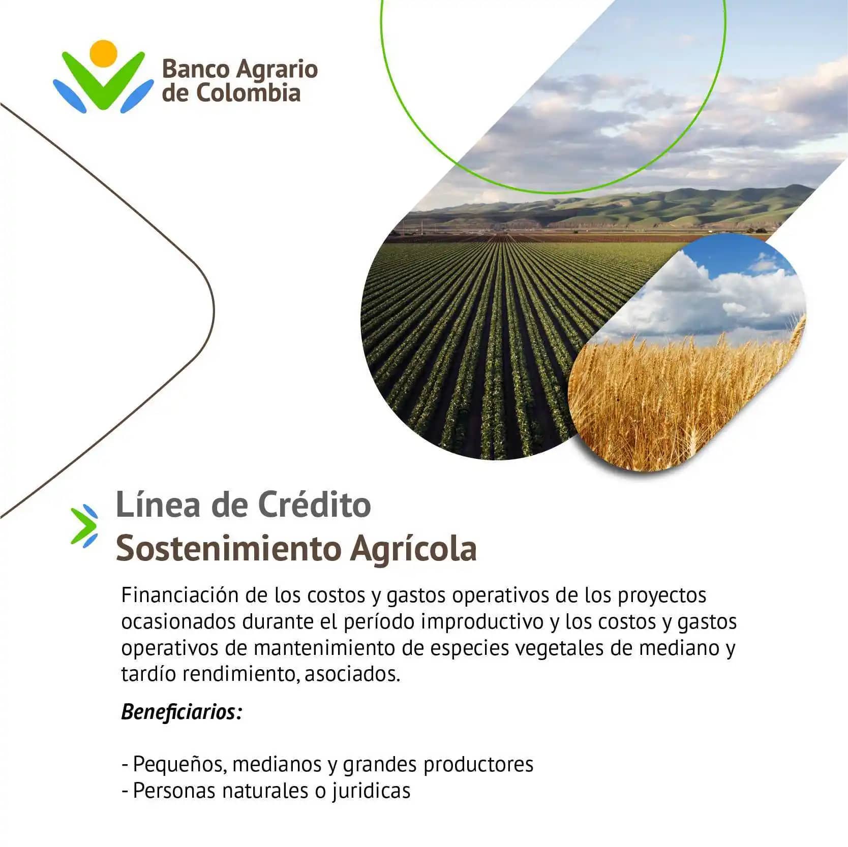 Línea de Crédito Sostenimiento Agrícola