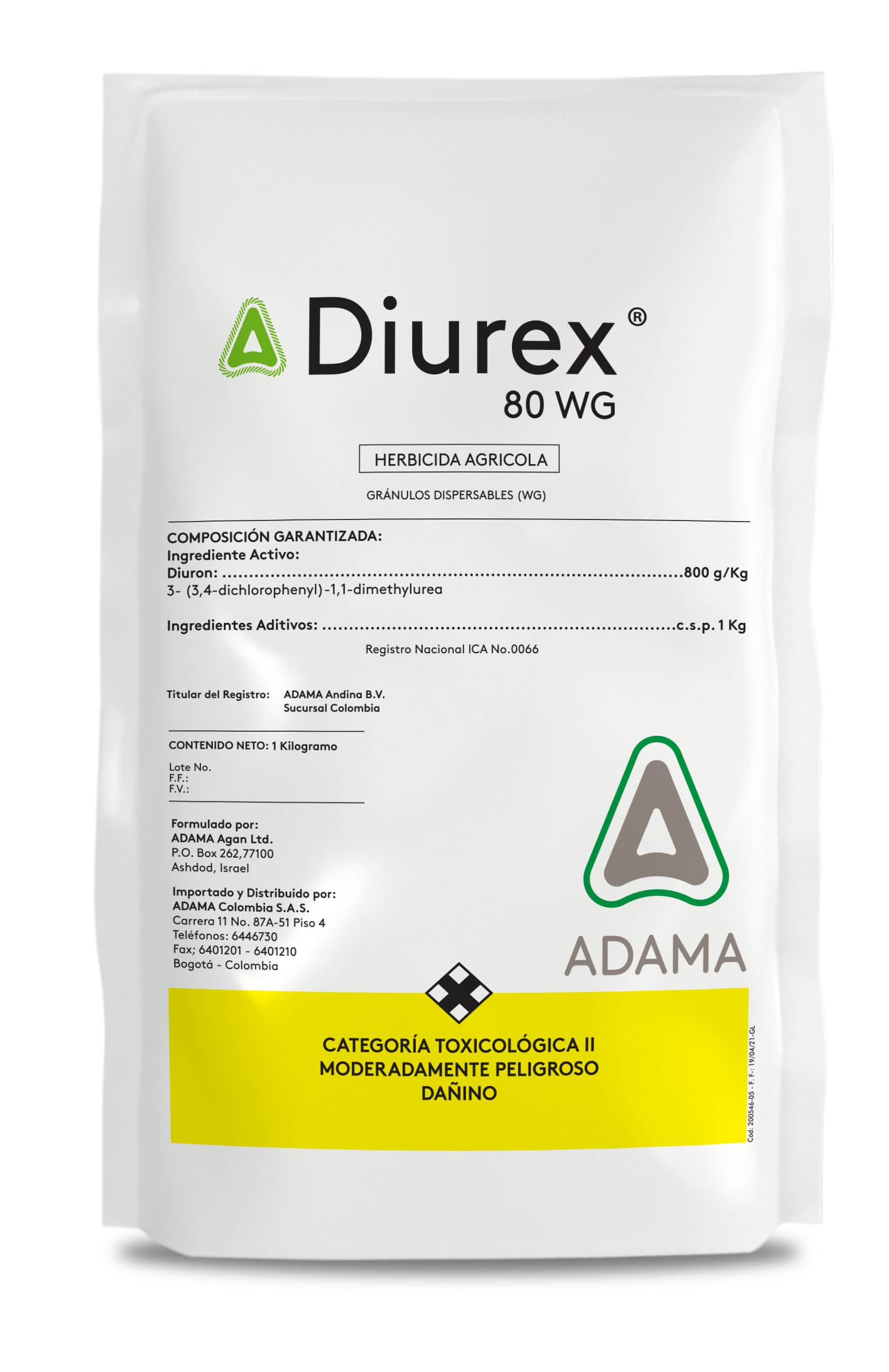 Herbicida Diurex® 80 WG x 1 Kg - Adama