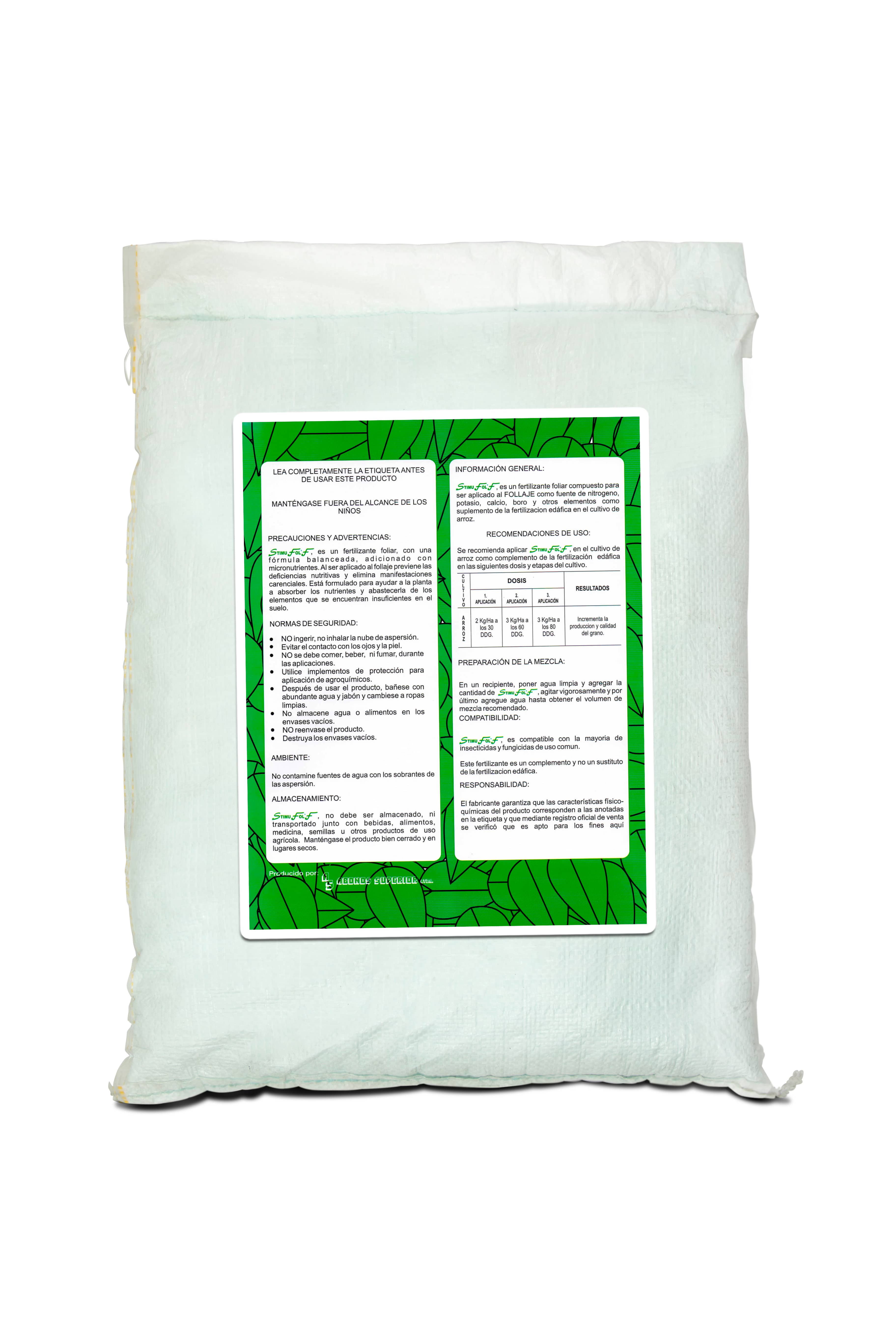 Fertilizante Hidrosoluble Stimufol 18-0-20 x 20 Kg