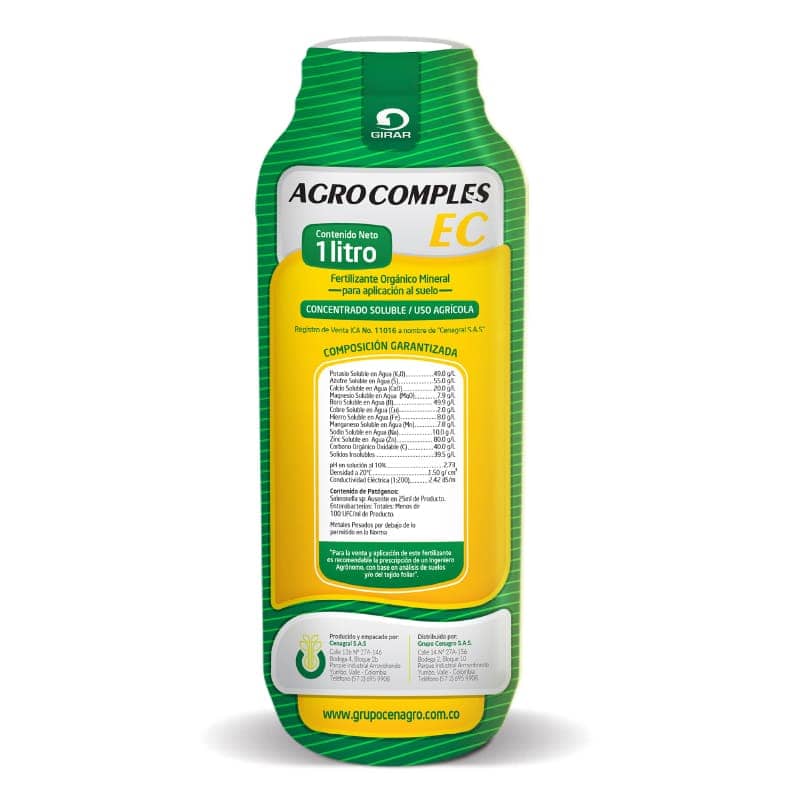 Agrocomples EC 4 Kg – Fertilizante Foliar Zinc y Boro