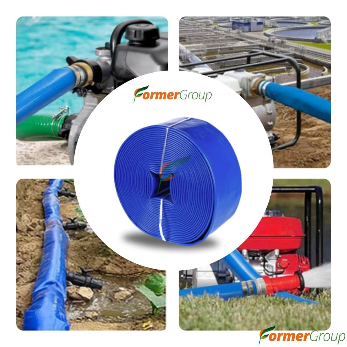 Manguera Plana PVC 2" 20m Alta Presión