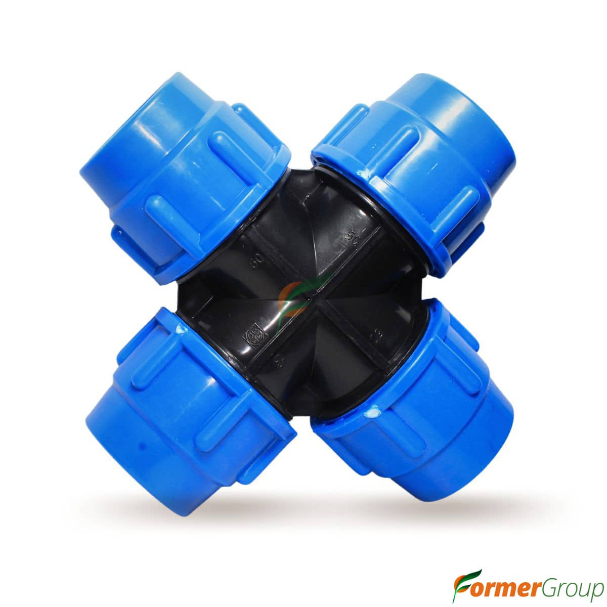 Conector Cruz 50mm PE Riego para Agricultura y Riego