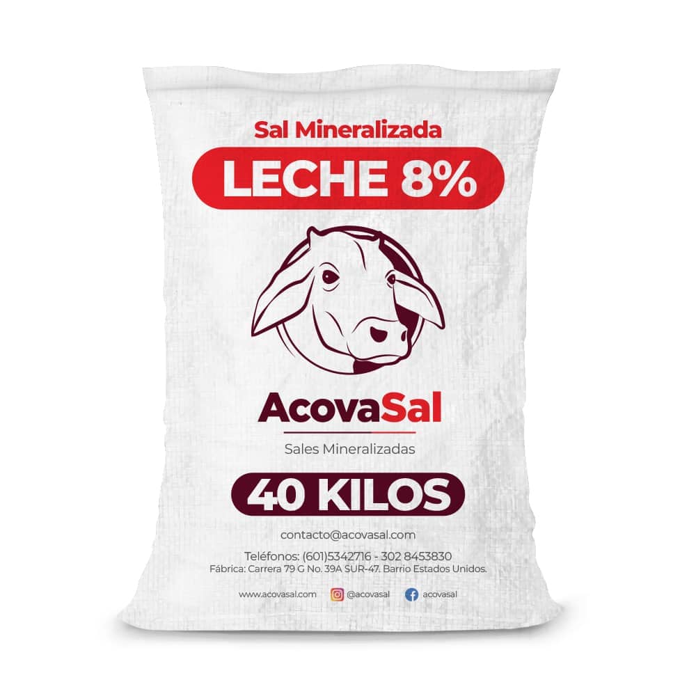 Sal Mineralizada Premium Leche 8 % x 40 Kg