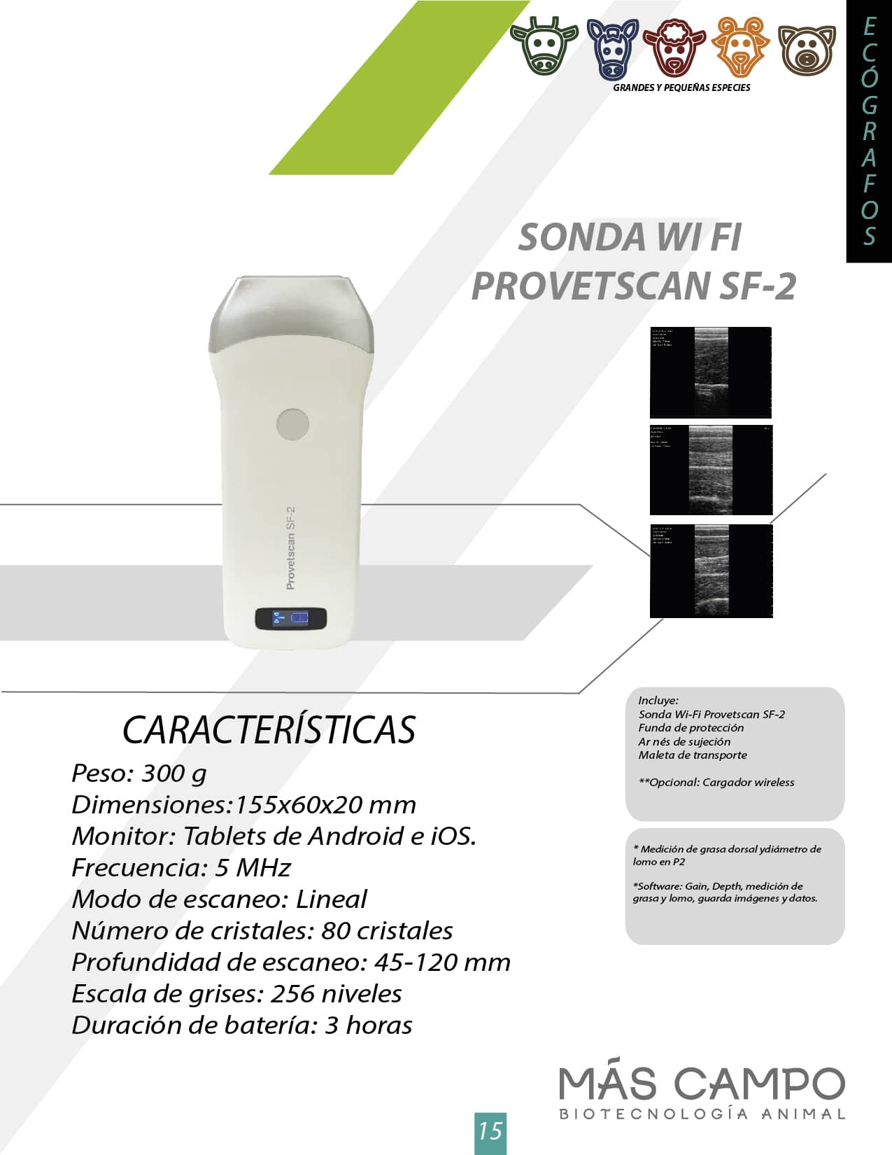 Ecógrafo - Sonda wifi SF-2
