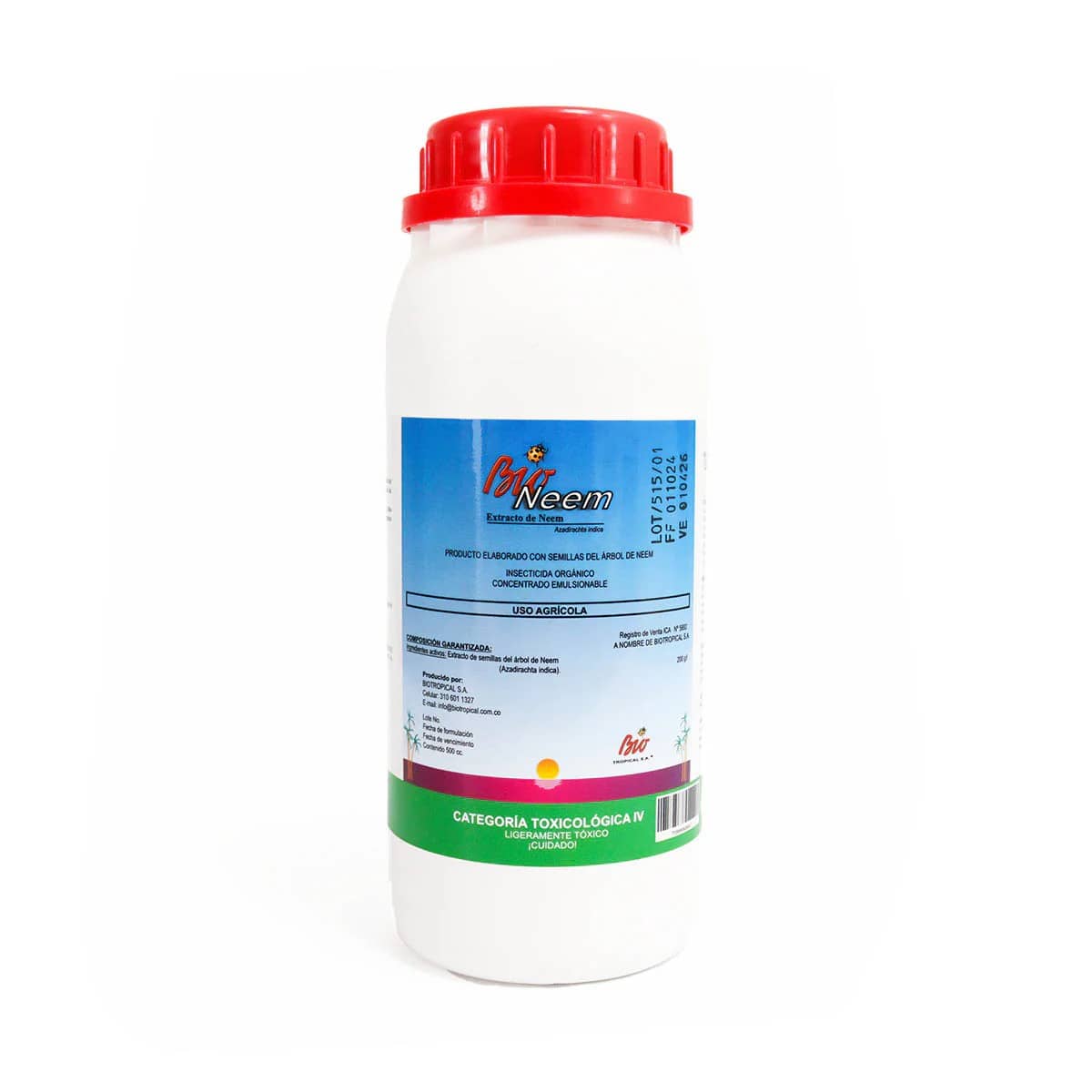 BioNeem Caja de 12 Botellas de 1 L | Insecticida biológico de neem para cultivos