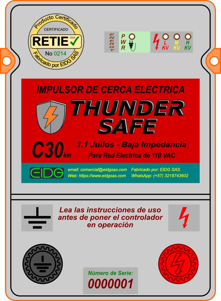 Impulsor de Cerca Eléctrica Thunder Safe C30 | 30 km