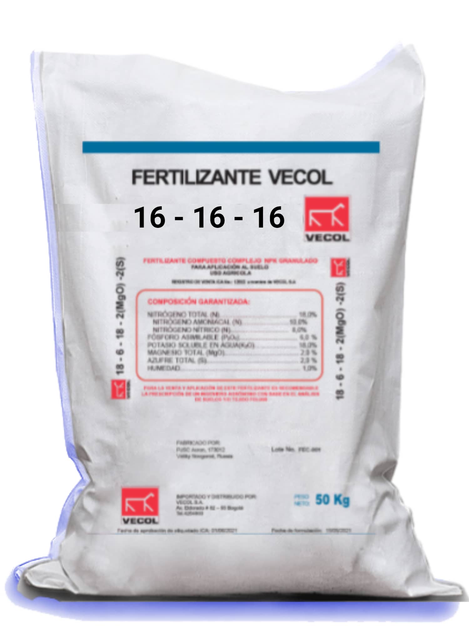 Fertilizante Edáfico Vecol 16-16-16 x 50 Kg