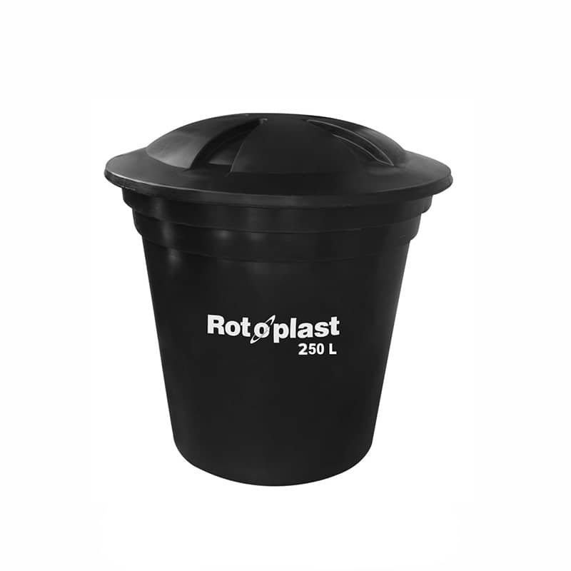 Tanque 250 Lts,Negro Rotoplast