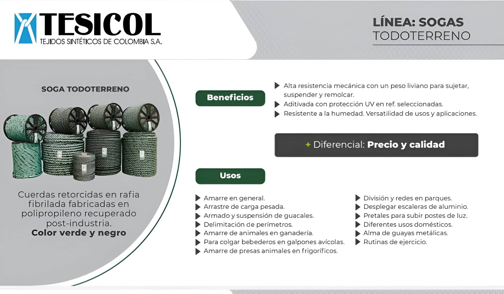 Soga Todoterreno - Alta resistencia mecánica