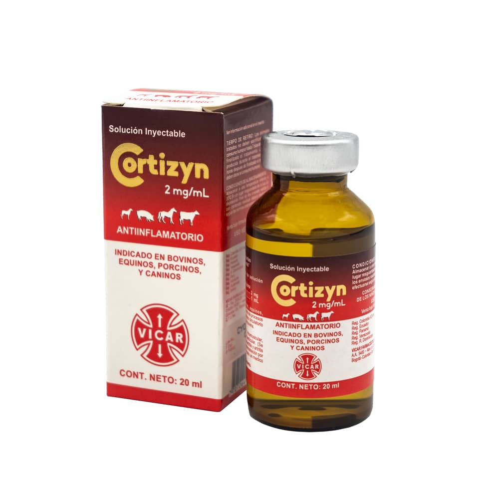 Cortizyn 2 mg/mL | Antiinflamatorio Bovinos y Equinos